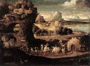CARPI, Girolamo da Landscape with Magicians fs Sweden oil painting reproduction
